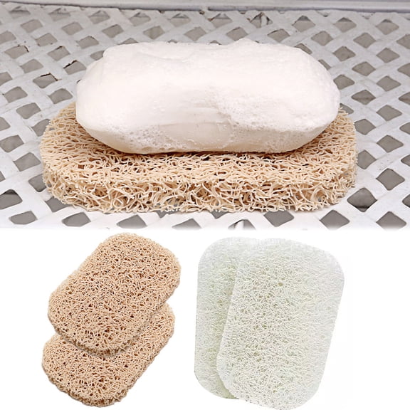 Walbest 2 Pcs Kitchen Bathroom Anti-slip Mildew-proof PVC Soap Saver Holder Drain Pads