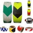 thumbnail image 1 of Walbest 2"x16FT Reflective Tape,High Visibility Black & Yellow Arrow Conspicuity Tape,Caution Warning Safety Tpae for Outdoor/Indoor, 1Roll, 1 of 7