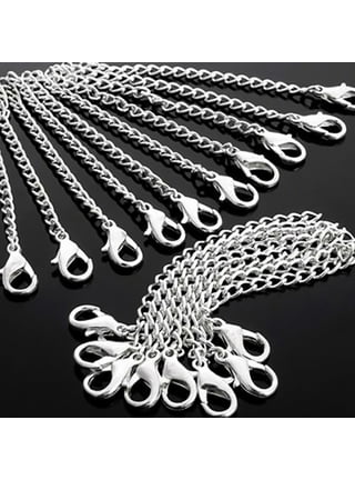30Pack Chains Bulk Necklace for Jewelry Making, Bulk Necklace Chains Silver  Pla