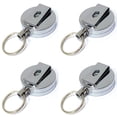 thumbnail image 1 of Walbest 23.6" Resilience Retractable Wire Rope Anti-lost Key Chain Ring Holder Finder, 4 Pack, 1 of 7