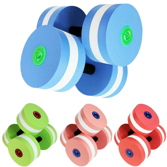 Walbest 2PCS DIY Water Dumbbell Aquatic Exercise Dumbell Water Aerobics Workout Foam Barbell Hand Bar Pool Resistance for Men Women Kids Weight Loss Water Sports Fitness Tool