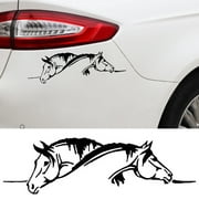 Walbest 2Pack Car Auto Vehicle Body Double Horse Reflective Decals Sticker Decoration Universal
