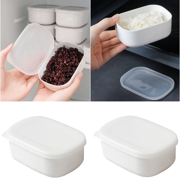 Walbest 2Pcs 280ml Fresh-keeping Box Good Sealing Food Preservation Mini Dumpling Container Rice Box