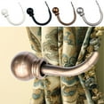 thumbnail image 1 of Walbest 2Pcs U Shaped Modern Curtain Holdbacks, Concise Ball Curtain Tieback Holdback Holder Drape Hook Decoration, Wall Mounted Fix Curtain Accessories, 1 of 7