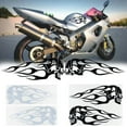 thumbnail image 1 of Walbest 2Pcs Universal Car Motorcycle Motorbike Gas Tank Skull Flame Decals Sticker Decoration - 13.46" x 5.04", 1 of 7