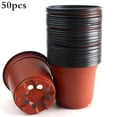 thumbnail image 1 of Walbest 3.78'' x 3.43" Round Red Plastic Plant Nursery Pot with Drainage Holes (50 Count), 1 of 7