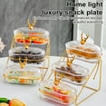 Walbest 3Tier Dried Fruit Display Tray with Nut Stand Stylish Elk Lid