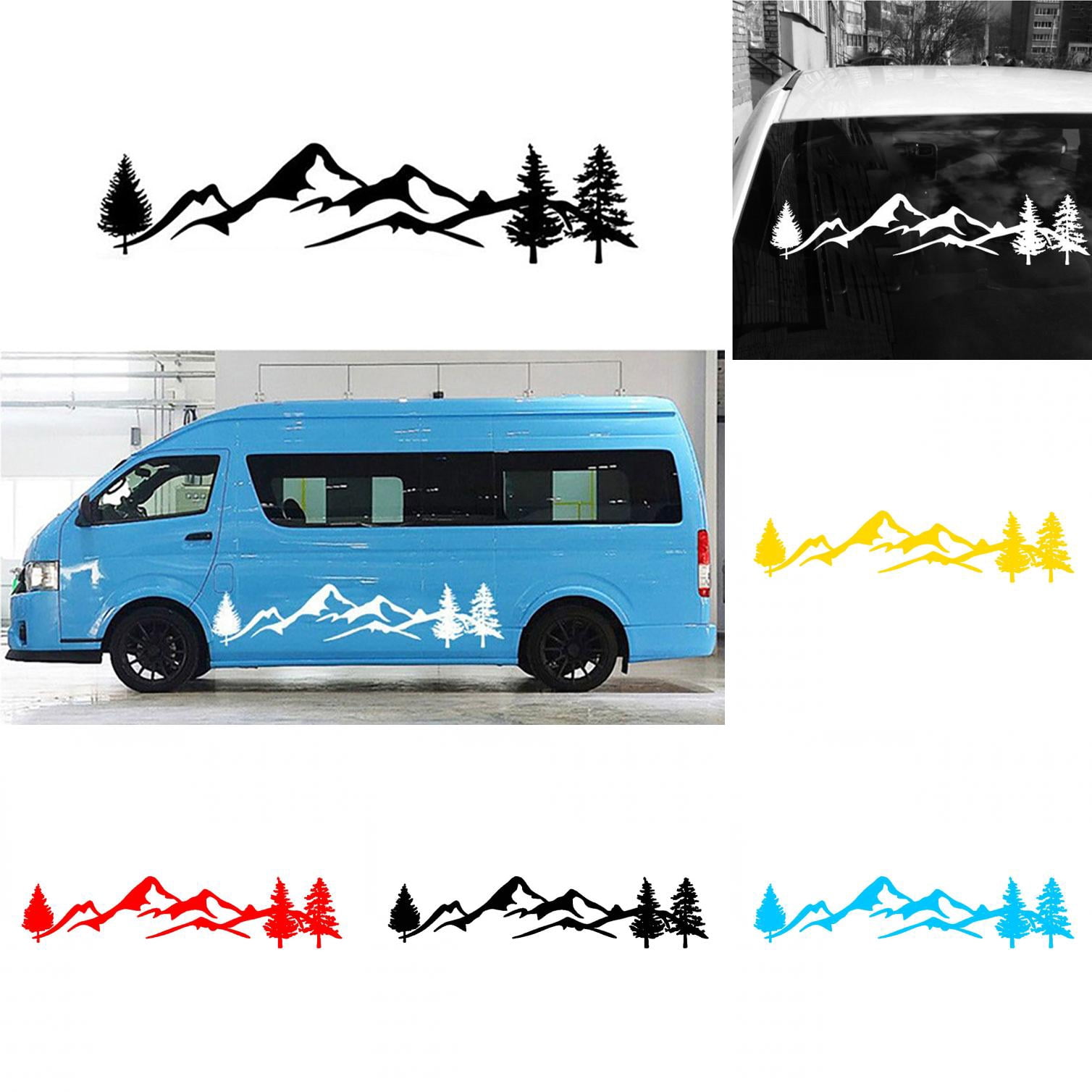 Walbest 39.4" x 7.9" Car SUV RV Camper Vehicle Reflective Tree Mountain ...