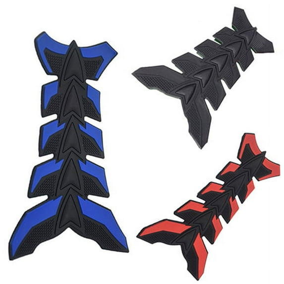 Walbest 3D Gas Fuel Tank Pad Protector Sticker Decal for Motorcycle (Red)