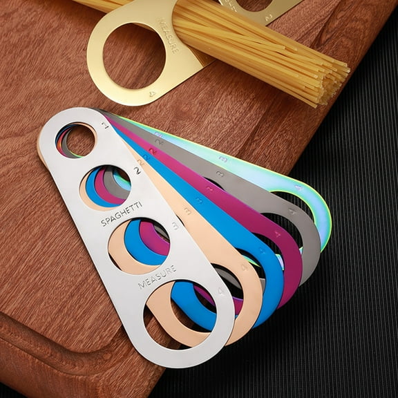 Walbest 4 Holes High Accuracy Spaghetti Ruler 430 Stainless Steel Portion Control Spaghetti Measurer Kitchen Utensils, 1 Piece