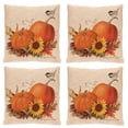 thumbnail image 1 of Walbest 4 Pack Fall Pillow Covers 18x18 Inch for Fall Decor Pumpkin Maple Leaves Sunflower Vase Outdoor Fall Pillows Decorative Throw Pillow Case, Farmhouse Thanksgiving Autumn Cushion Case, 1 of 8