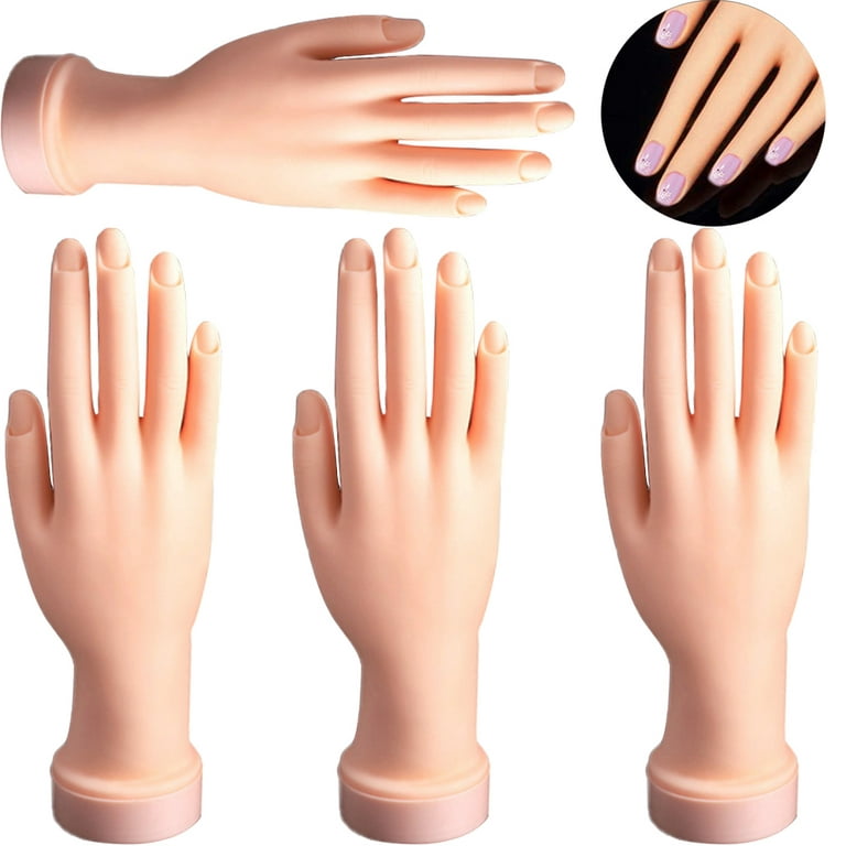 1 Pack Practice Hand for Acrylic Nails, Fake Hand for Nails