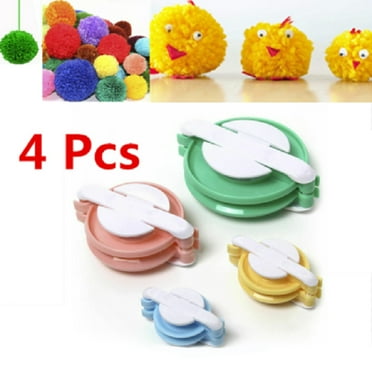 Walbest 4Pcs Set 4 Sizes Pompom Pom pom Maker for Fluff Ball Needle Craft DIY Wool Knitting Craft Tool Set Decoration