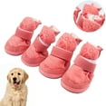 thumbnail image 1 of Walbest 4Pcs/Set Winter Pet (Dog/Cat) Snow Boots Wear-Resistant Non-Slip Soles Thick Plush Super Cold Snow-Proof Pet Shoes, 1 of 7