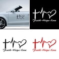 thumbnail image 1 of Walbest 5.75" x 3.54" 1Pcs Car Sticker - White Jesus HOPE LOVE FAITH Prayer Creative Vinyl Decal Decor, 1 of 7