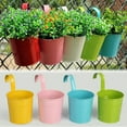 thumbnail image 1 of Walbest 5 pieces 6.1" Metal Iron Flower Pot Vase Bucket Hanging Garden Planter, Pastoral Balcony Home Decor (Random Color), 1 of 7