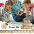thumbnail image 1 of Walbest 5Pcs 2/3/4/5/6/7CM Wooden Dice Rounded Corner Six-Sided Giant Dice DIY Hand Painted Gaming Dice Heavy Duty Block Cube Game Night Props, 1 of 8