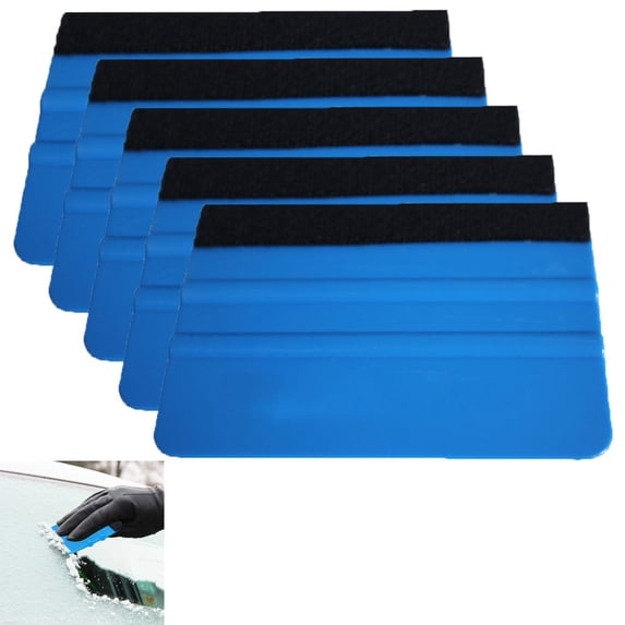 Walbest 5Pcs Felt Edge Squeegee Car Wrapping Tool Kits, 4.21 Inch Felt Squeegee Applicator Tool for Car Vinyl Wrap, Window Tint, Wallpaper, Decal Sticker Installation