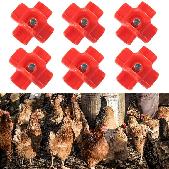 Walbest 6 Pieces Horizontal Chicken Nipples Waterer Automatic Poultry Nipples Horizontal Side Mount Chicken Drinkers for Chicken Ducks Quail and Other Poultry