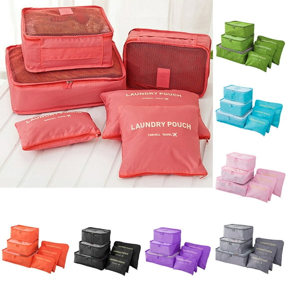 Walbest 6 Set Travel Storage Bags Multi-functional Clothing Sorting Packages, Travel Packing Compression Pouches, Luggage Organizer Pouch