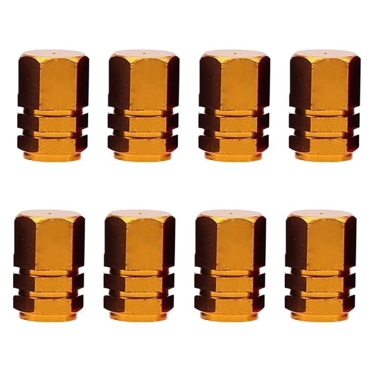4-Pack Aluminum Tire Valve Stem Caps – Universal Chrome Air Dust Caps For Cars, Trucks, Bikes