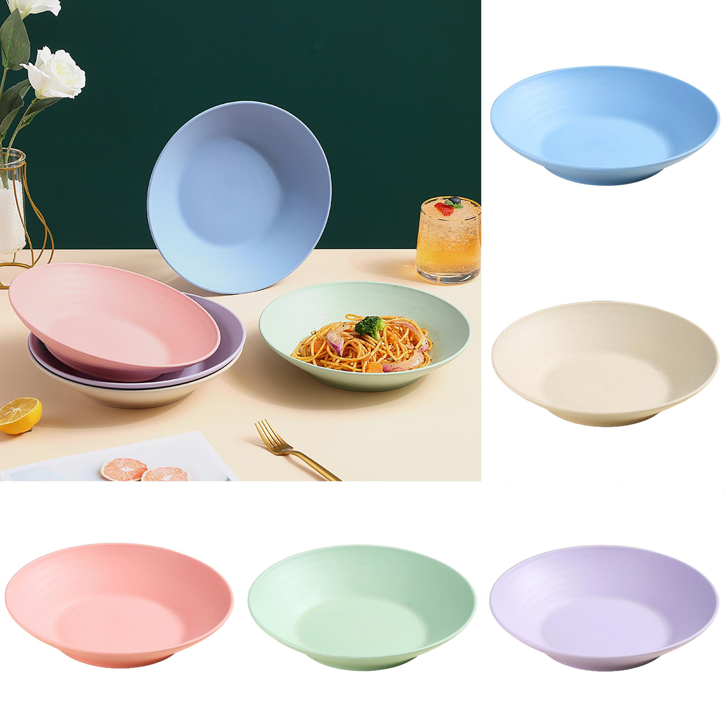 Walbest 9 Inch Round Salad Dessert Dinner Plate Stackable Unbreakable ...