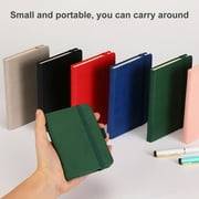 Walbest A6 Pocket Notebook Faux Leather Hardcover 200 Pages Ink-Proof Paper Elastic Band Pen Holder Mini Journal Dairy Planner