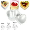 thumbnail image 1 of Walbest Aluminum Alloy Heart Shaped Cake Pan, Non-stick Removable Bottom DIY Baking Mold Tool Kitchen Cake Chocolate Mold, 6/8/10 Inch, 1 of 7