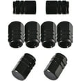 thumbnail image 1 of Walbest Aluminum Alloy Tire Valve Caps Universal Fit, 8 Pieces, Black, 1 of 8