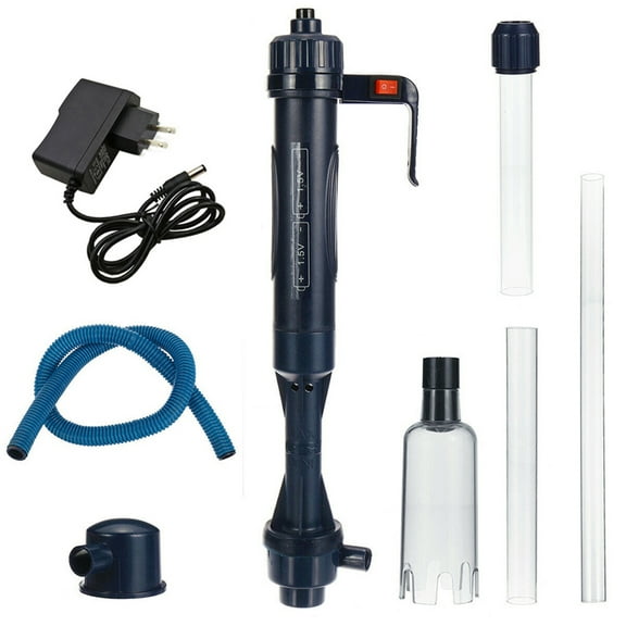 Walbest Aquarium Gravel Cleaner Siphon, Electric Automatic Removable Vacuum Water Changer, Multifunction Wash Sand Suck The Stool Filter (US Plug)