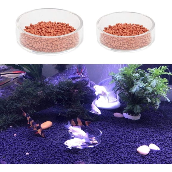 Walbest Aquarium Shrimp Feeding Dish Bowls Fish Tank Shrimp Feeder Round Water Food Dish Bowl