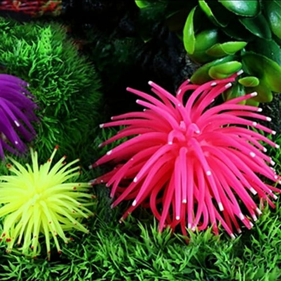 Walbest Artificial Coral Ornaments Aquarium Fish Tank Decorations, 6 Colors