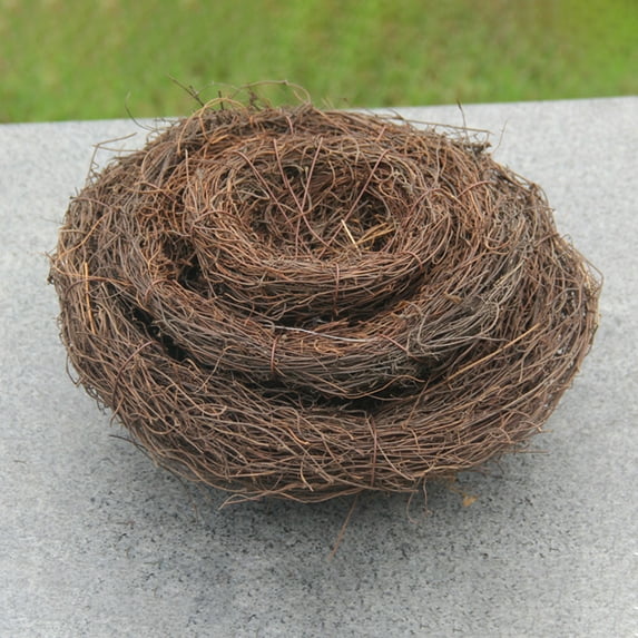 Walbest Artificial Rattan Bird's Nest Rustic Simulation Multiple Sizes Easter Bird Nest Decor (1pc)