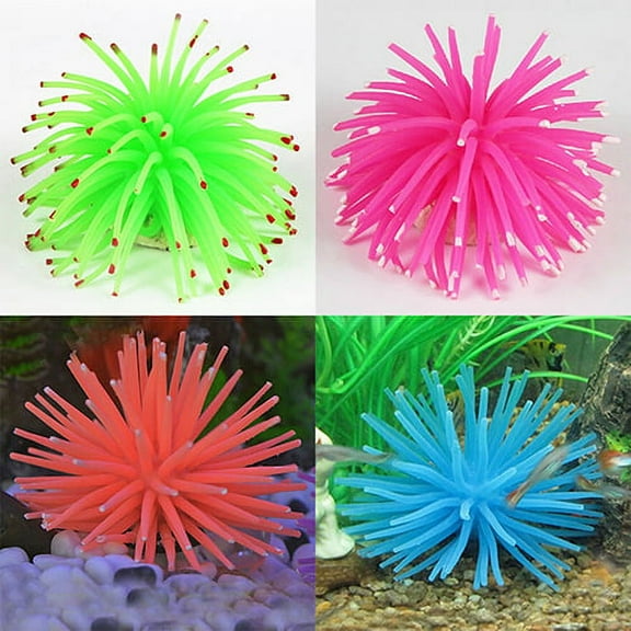 Walbest Artificial Sea Anemone 2.8" Aquarium Fish Tank Decoration Realistic Fake Coral Underwater Decoration Ornament