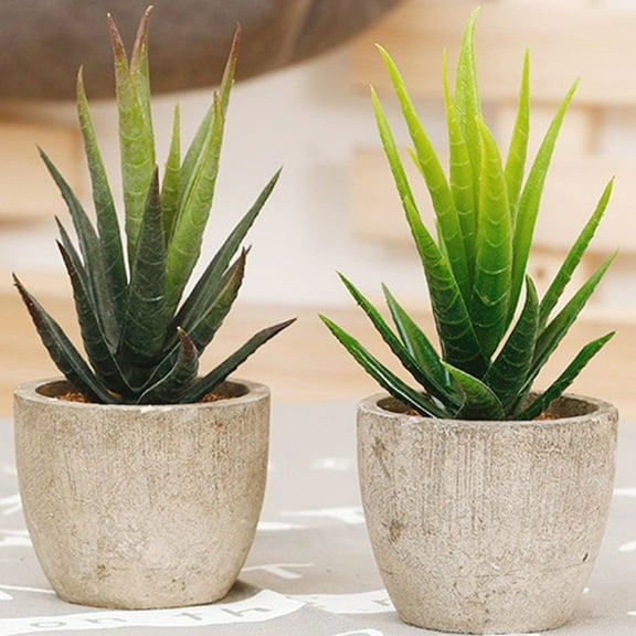 Walbest Artificial Succulent Plant Grass Paper Pulp Pot Bonsai for Indoor Outdoor Home Garden Decor (Pot Included)