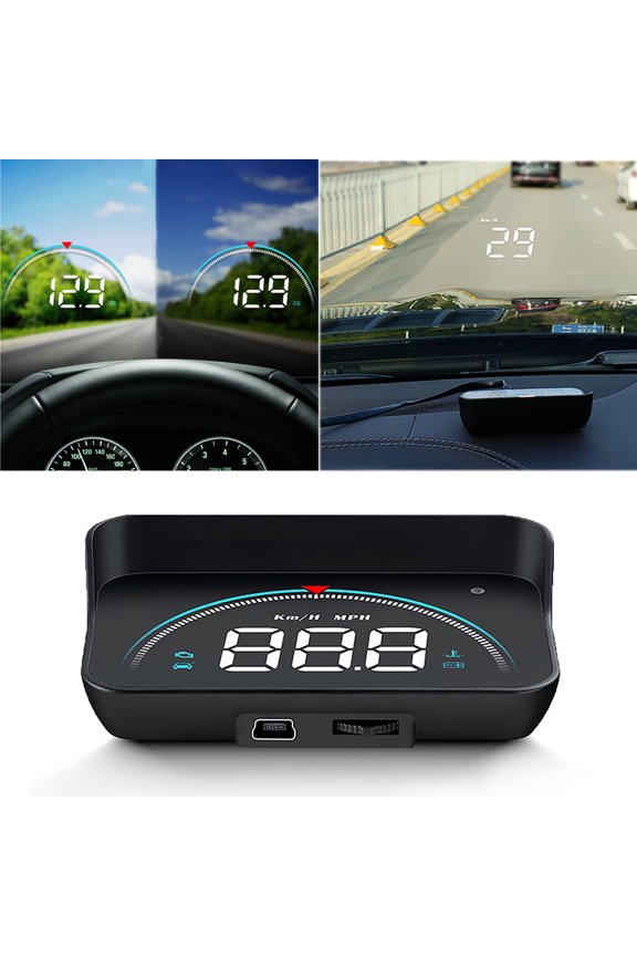 Auto Car 3.5 Inch Head-up Display Multifunction Overspeed Warning System Portable HUD Projector