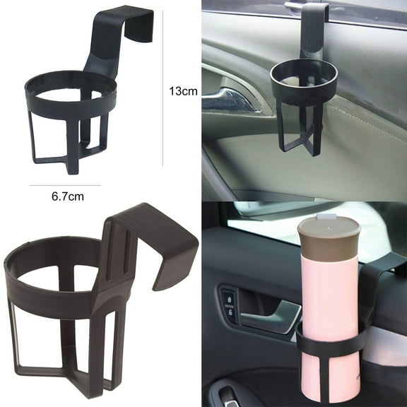 Walbest Auto Car Vehicle Drink Cup Holders Can Bottle Container Hook for Truck Interior, Window Dash Mount,Black