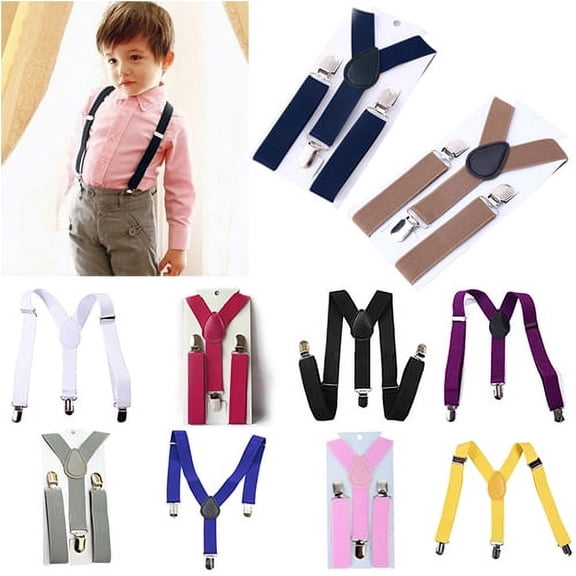 Walbest Baby Girls Boys Fashion Adjustable Clip-on Y-Back Child Elastic Suspenders