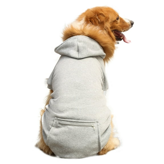 Walbest Basic Dog Hoodie, Soft and Warm Dog Hoodie Sweater with Leash Hole and Pocket, Dog Winter Coat, Cold Weather Clothes for XL-5XL Dogs