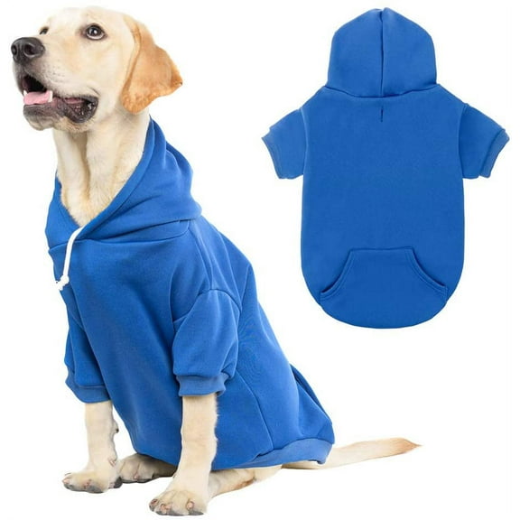 Walbest Basic Dog Hoodie, Soft and Warm Dog Hoodie Sweater with Leash Hole and Pocket, Dog Winter Coat, Cold Weather Clothes for XL-5XL Dogs