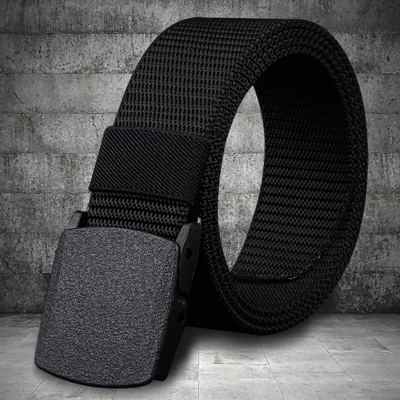 Walbest Belt Adjustable Exquisite Buckle Men Lightweight All Match Waist Belt for Daily Wear