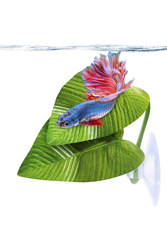 Betta Leaf Hammocks, Twin-Leaf Design, Must Have for Your Betta, Ideal for Bubble Nests, Twin Leaves for Shy, Curious or Ninja Bettas