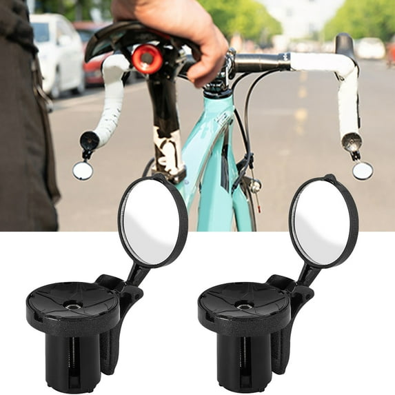 Walbest Bicycle Handlebar Rearview Mirror Easy to Install Practical Durable Adjustable Rear View Mirror, Bike Mirror Handlebar for Cycling Motorcycle Bike