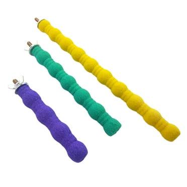 Walbest Bird Perch Bird Stand Bird Cage Accessories Platform Scrub Claw Grinding Rod Stick Playground Paw Grinding Clean for Parrot Budgie Parakeet Cockatiel Conure Lovebird Finch Lovebird Macaw