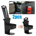 thumbnail image 1 of Walbest Black Universal Plastic Car Cup Holder for Water Cup, Coffe Tumbler, Drink Bottle, Mug and Soda Can at the Door Mount Stand Hanging Hook or Carseat Headrest Seat Back Organizer, Pack of 2, 1 of 7