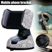 Walbest Bling Car Phone Holder,Rhinestone Bling Crystal Car Phone Mount,with One Air Vent Base,Universal Cell Phone Holder for Dashboard,Windshield and Air Vent