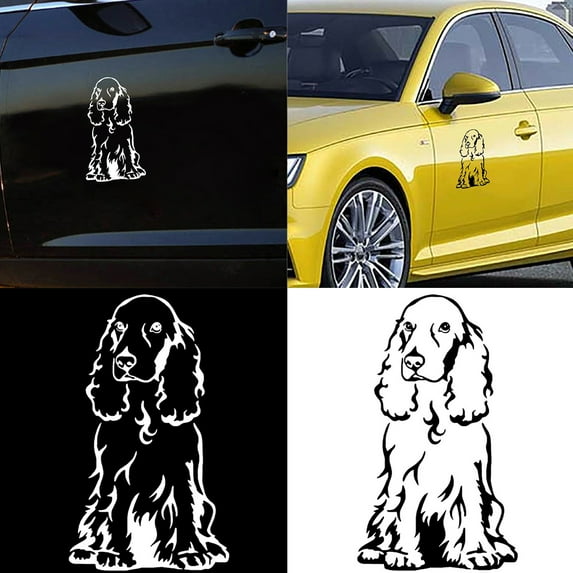Walbest Car Auto Body Window Sticker PET Black Cocker Spaniel Dog Decal Styling Truck Decoration Universal