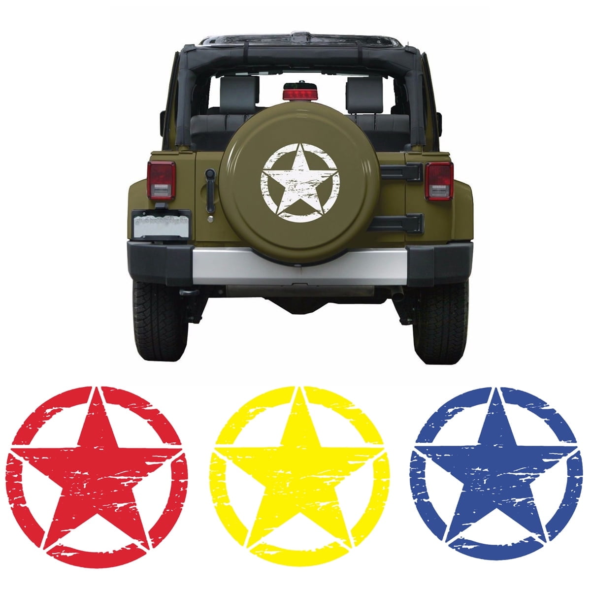 Walbest Car Body Stickers Bumper Decals Decoration Trim in Red for Jeep ...