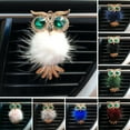 thumbnail image 1 of Walbest Car Diffuser Vent Clip, 1 Pack Owl Cute Car Air Freshener,Bling Crystal Car Air Vent Clip Charms Car fresheners for Women, Wine Red, 1 of 7