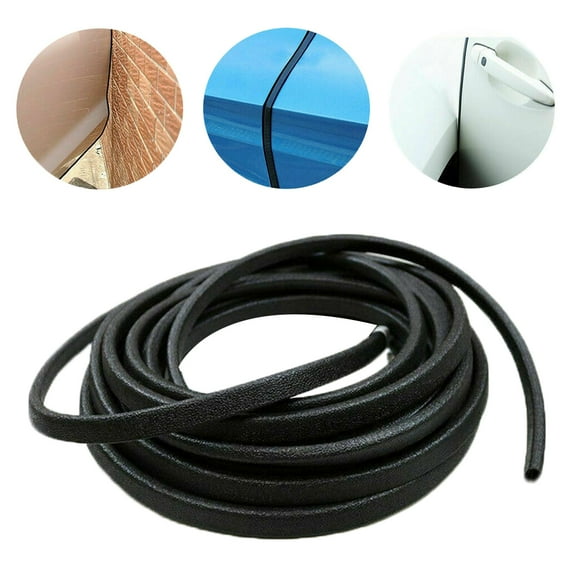 Walbest Car Door Edge Guards 10Ft - Flexible Rubber Edge Trim For Protecting Edges of Cars, Boats, Vehicles & Metal Glass Equipment, Durable And Removable Protector Guard Seal Strips Black